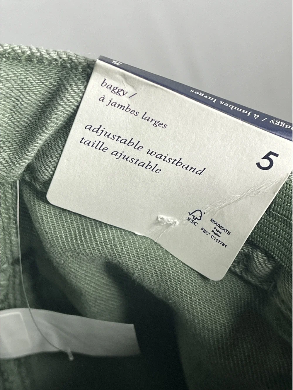 NWT Children's Place Girl's Green/Baggy Cargo Pants Size 5